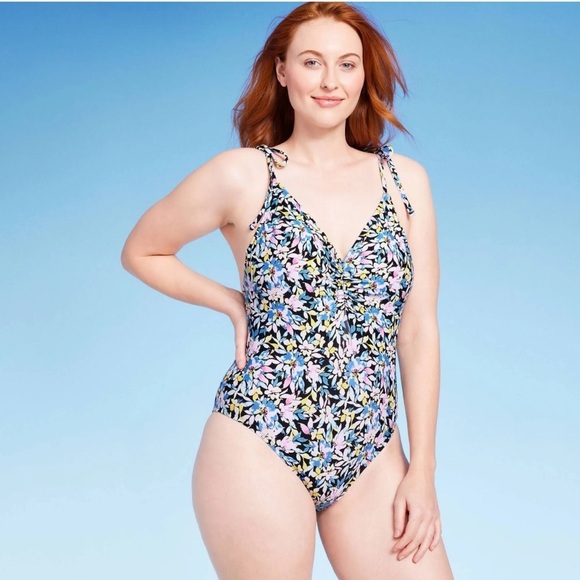 Shade & Shore Floral One Piece Swimsuit size L - Picture 11 of 11